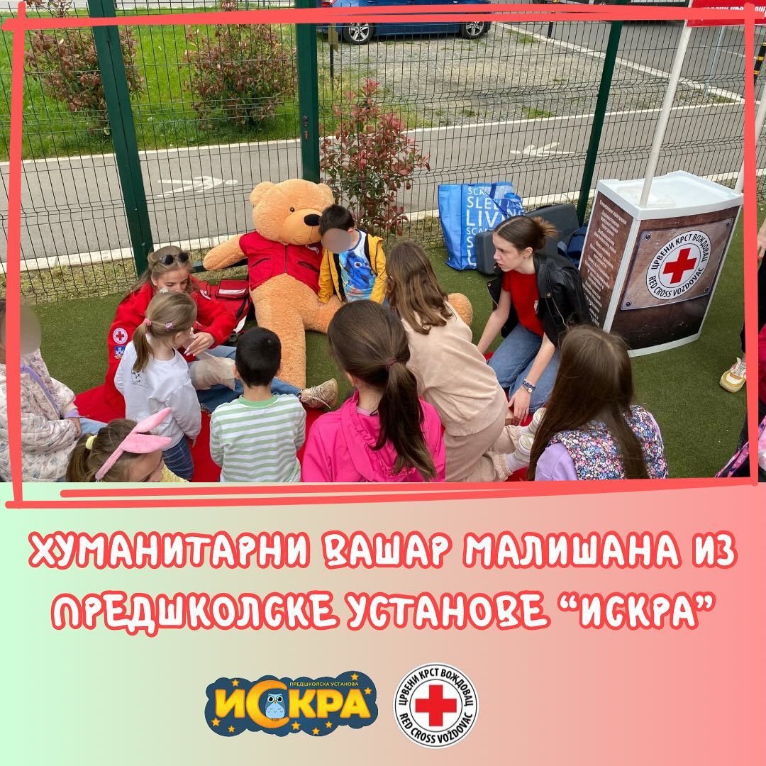 MALIŠANI UČILI KAKO DA POMOGNU I PREPOZNAJU OPASNOST: Humanitarni vašar PU „Iskra“ uz podršku Crvenog krsta Voždovac