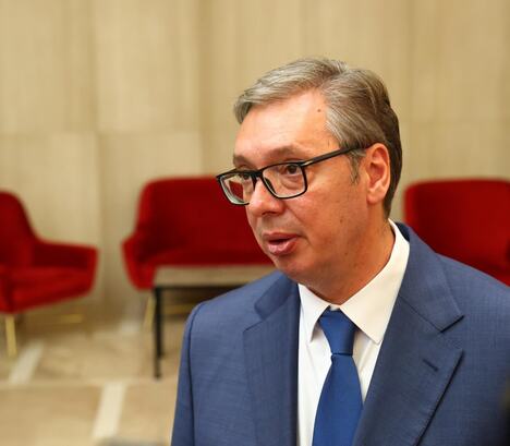 Aleksandar Vučić na konferenciji u Palati Srbija