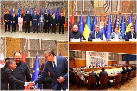 Aleksandar Vučić na konferenciji u Palati Srbija