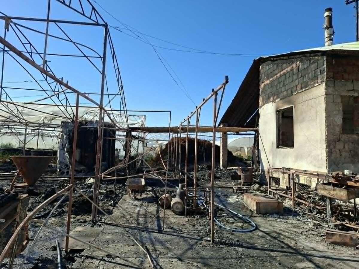 Izgorele konstrukcije plastenika i zgarište na poljoprivrednom gazdinstvu